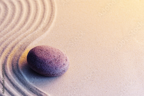 Photography Meditation zen garden with stones on sand