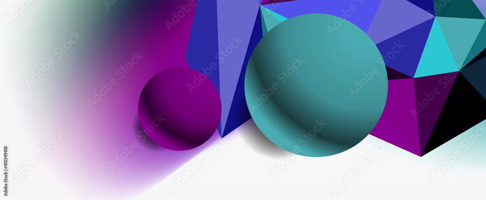 Trendy 3d geometric composition, design template for business or technology presentation, internet poster or web brochure cover Trendy 3d geometric composition, design template for business or technology presentation, internet poster or web brochure cover
