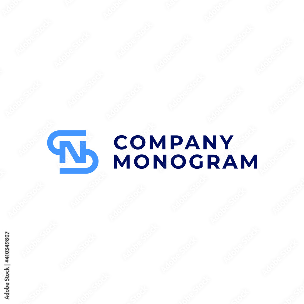 SN logo vector modern simple monogram combinations design SN logo vector modern simple monogram combinations design
