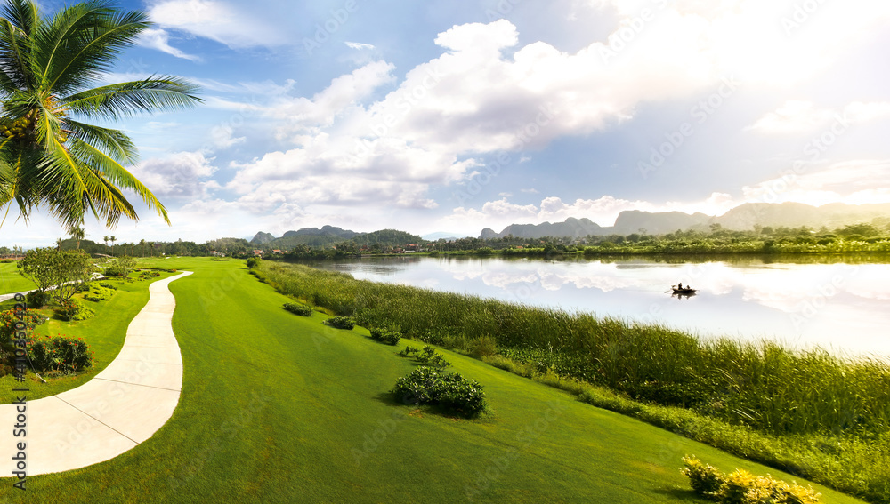 Fototapeta premium course in the morning