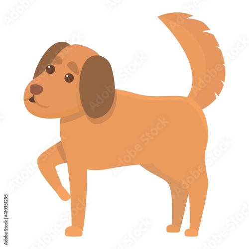 Home playful dog icon. Cartoon of home playful dog vector icon for web design isolated on white background