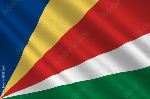 Flag of Republic of Seychelles in Africa photo