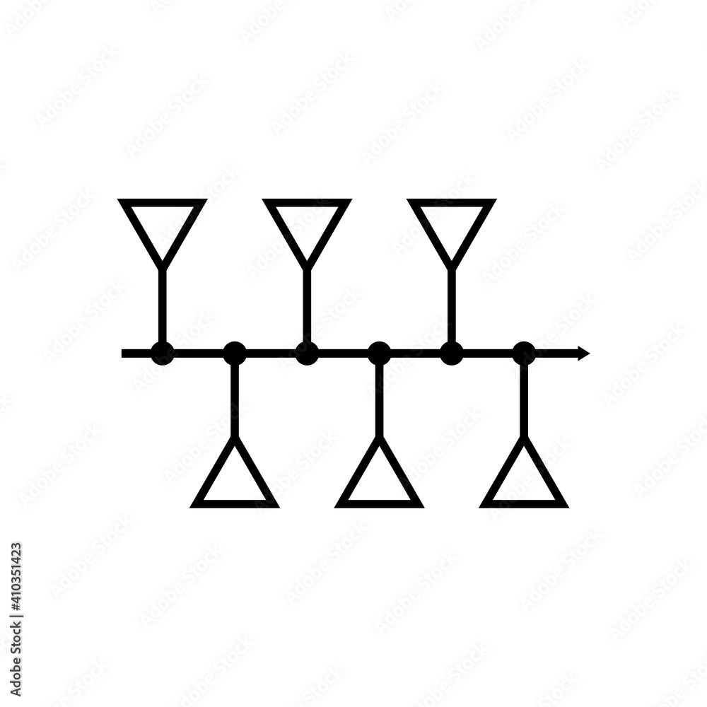 Timeline icon isolated on white background Timeline icon isolated on white background