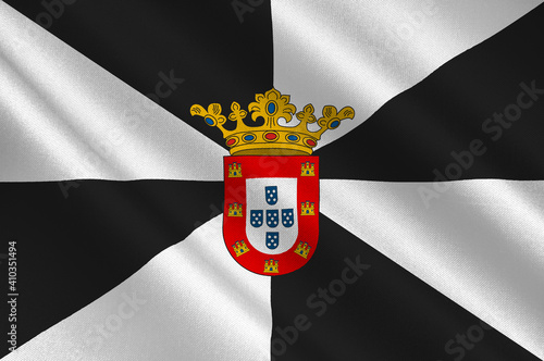 Flag of Ceuta is an Spanish autonomous city photo