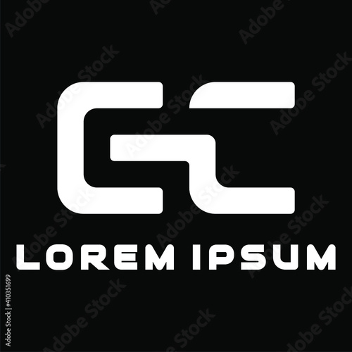 Creative, simple and elegant Initial letter EC or GC logo template in flat design monogram illustration