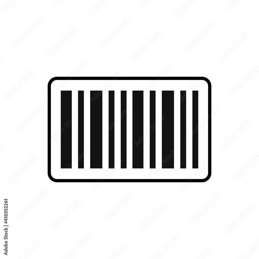 Barcode Icon. Almost black barcode for scanning to check product prices Isolated on white background. Barcode Icon. Almost black barcode for scanning to check product prices Isolated on white background.