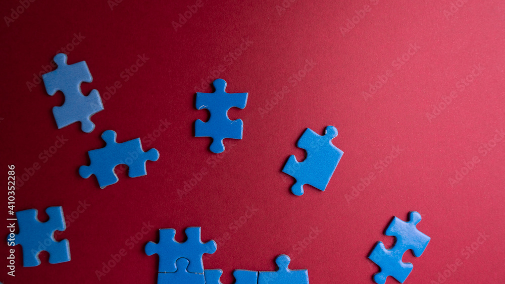 Fototapeta premium blue puzzles, textures and background