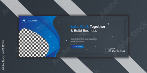 Corporate and digital business marketing promotion facebook cover template Premium