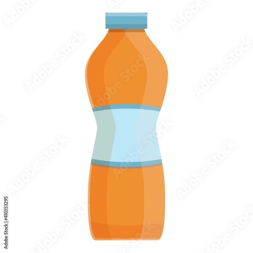Dairy plastic bottle icon. Cartoon of dairy plastic bottle vector icon for web design isolated on white background