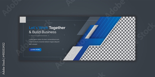 Corporate and digital business marketing promotion facebook cover template Premium