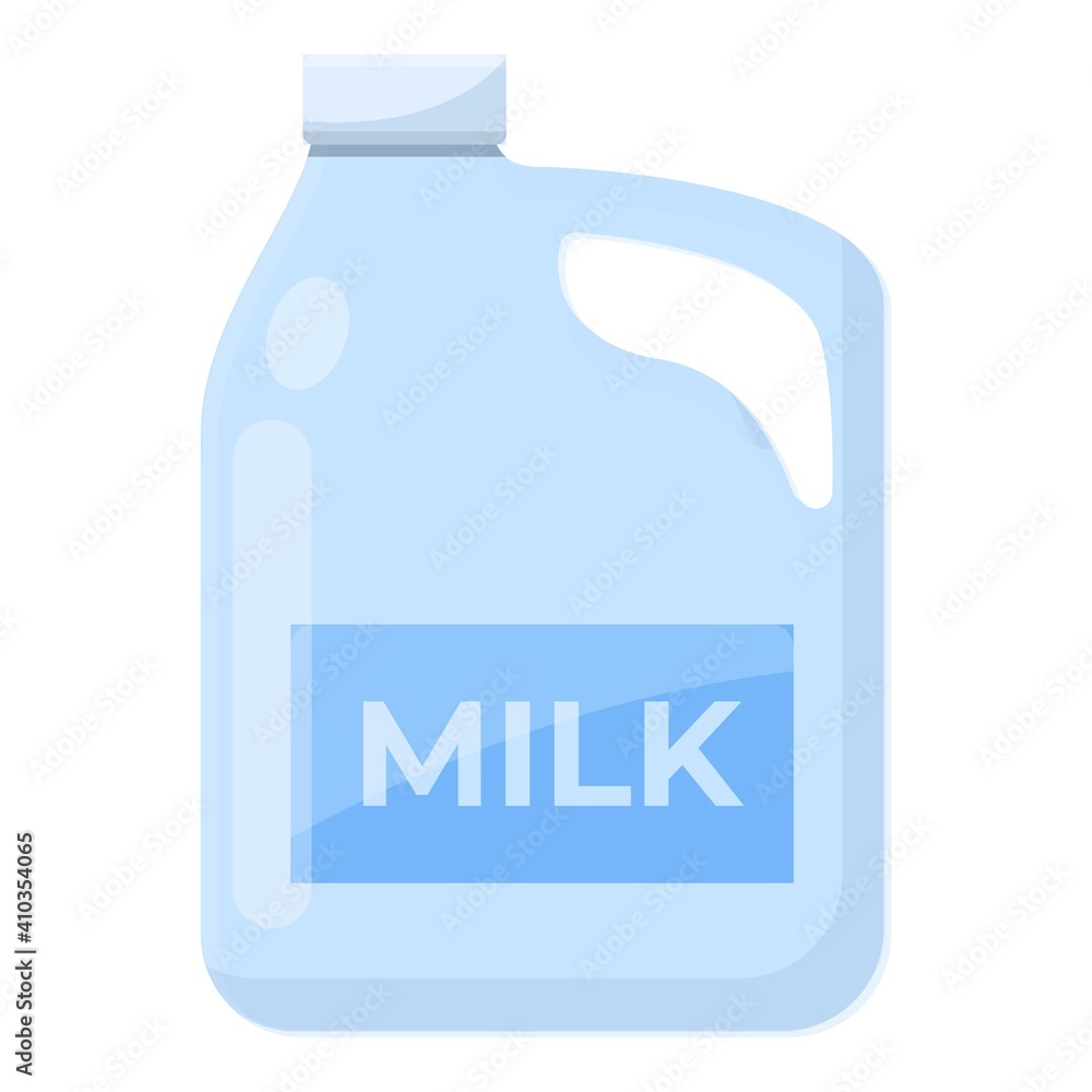 Milk canister icon. Cartoon of milk canister vector icon for web design isolated on white background Milk canister icon. Cartoon of milk canister vector icon for web design isolated on white background