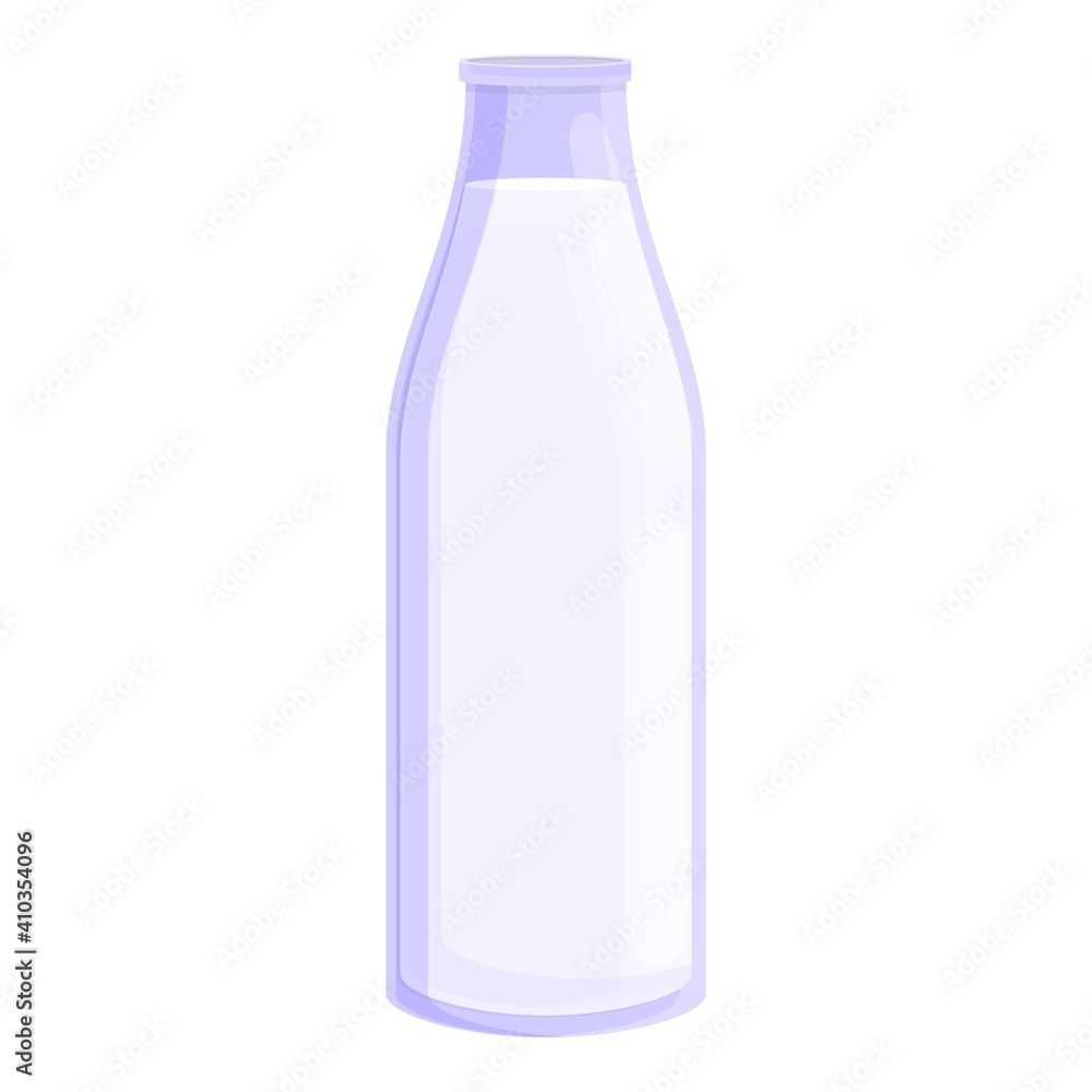 Food milk bottle icon. Cartoon of food milk bottle vector icon for web design isolated on white background Food milk bottle icon. Cartoon of food milk bottle vector icon for web design isolated on white background