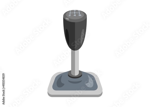 Manual gear lever. Simple flat illustration