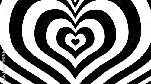 Black heart with illusion effects  Sign and symbol of love   Show your love for Valentine s  wedding  anniversary  or any holiday. Abstract love background  3D render