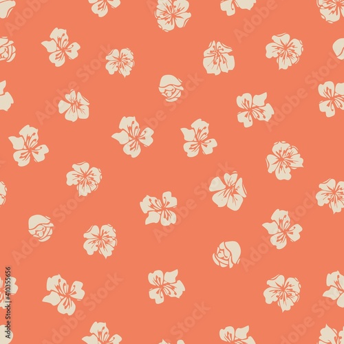 Wallpaper Mural Seamless pattern with colorful hand drawn flowers.
Brand identity, original textiles, stationery, wrapping paper, and wallpapers.
Vector illustration. Floral simple minimalistic graphic design Torontodigital.ca
