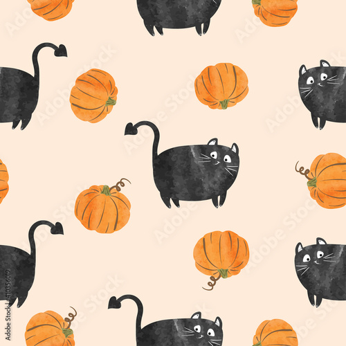 Seamless Halloween pattern ...