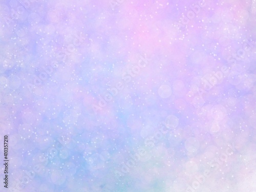 Unicorn galaxy pattern. Pastel cloud and sky with glitter. Cute bright paint like candy background theme. Concept to montage or present your product, for women, girls in princess style