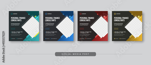 Personal finance consultant social media post template