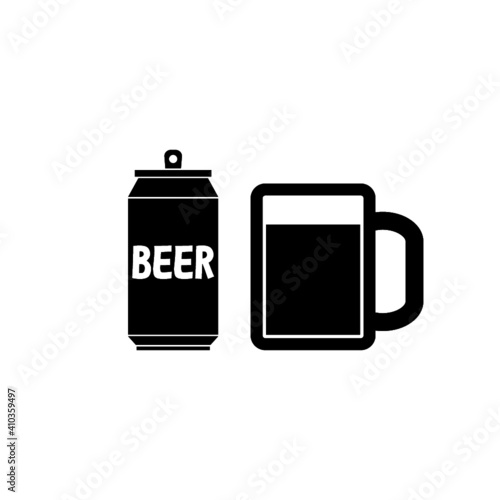 Beer icon isolated on white background