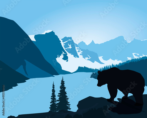 Paysage-Lac Moraine