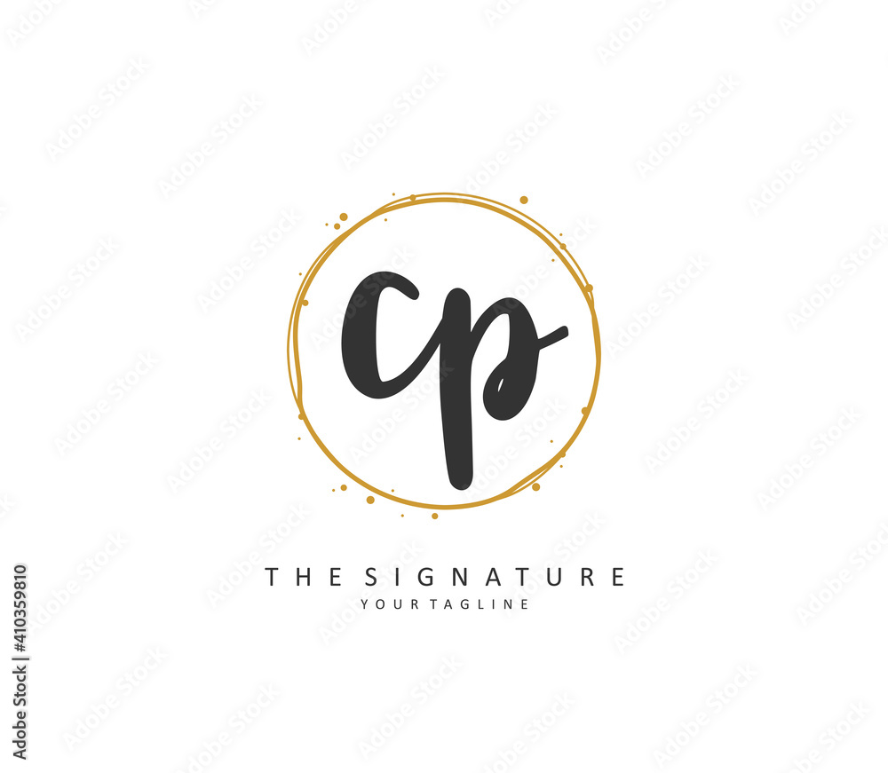 CP Initial letter handwriting and signature logo. A concept handwriting initial logo with template element. CP Initial letter handwriting and signature logo. A concept handwriting initial logo with template element.