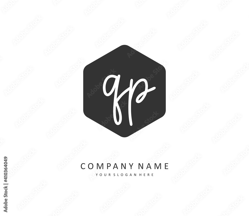 QP Initial letter handwriting and signature logo. A concept handwriting initial logo with template element. QP Initial letter handwriting and signature logo. A concept handwriting initial logo with template element.