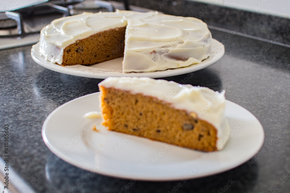 Delicious piece of carrot cake Delicious piece of carrot cake