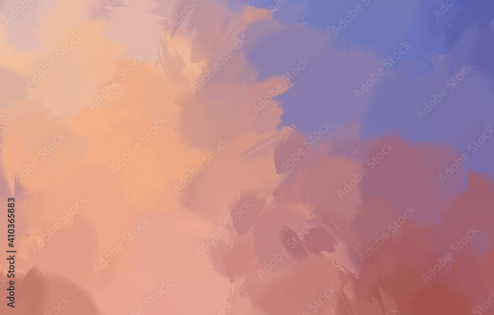 Wild Brushstrokes. Brushed Painted Abstract Background. Brush stroked painting. Strokes of paint. 2D Illustration.