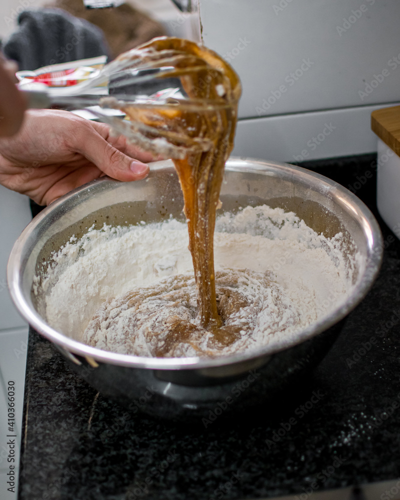 Carrot cake in the making Carrot cake in the making