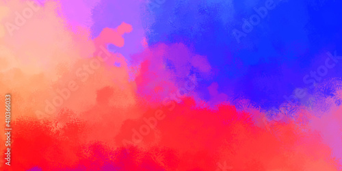 Vibrant paint pattern backdrop. 2D illustration of colorful brush strokes. Decorative texture painting. Painted background.