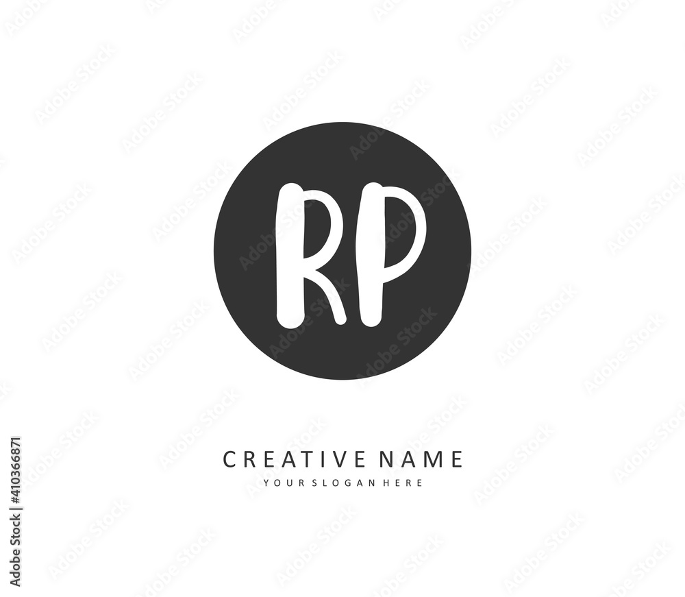 RP Initial letter handwriting and signature logo. A concept handwriting initial logo with template element. RP Initial letter handwriting and signature logo. A concept handwriting initial logo with template element.