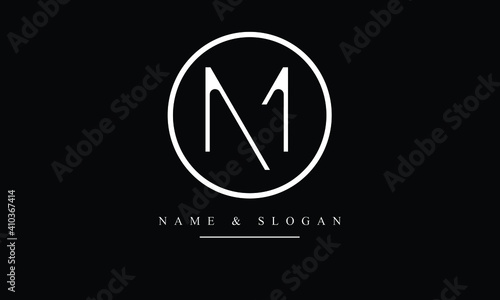 OM, MO, O, M abstract letters logo monogram