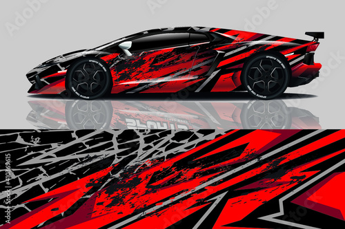 Car wrap graphic racing abstract background for wrap and vinyl sticker