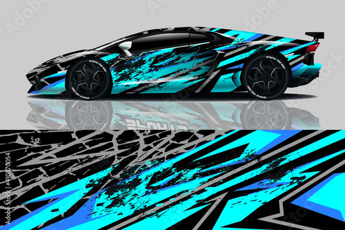 Car wrap graphic racing abstract background for wrap and vinyl sticker