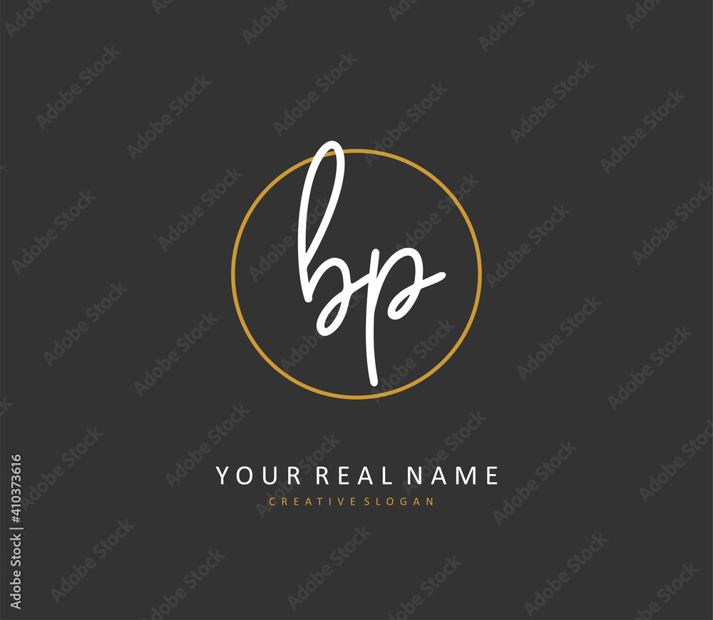 BP Initial letter handwriting and signature logo. A concept handwriting initial logo with template element. BP Initial letter handwriting and signature logo. A concept handwriting initial logo with template element.