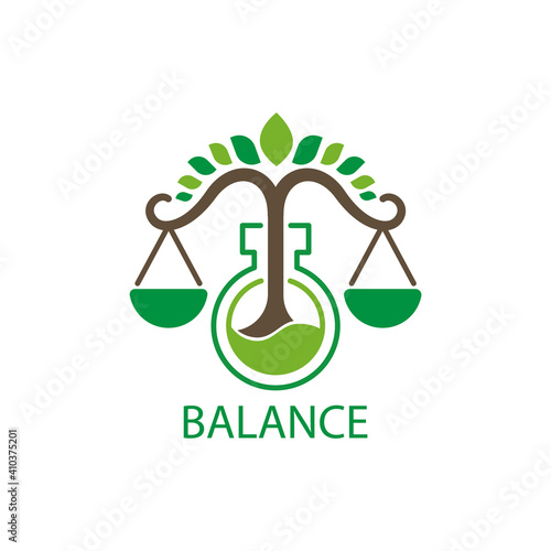 The logo of the environmental laboratory is a colored test tube with a green tree on a white background