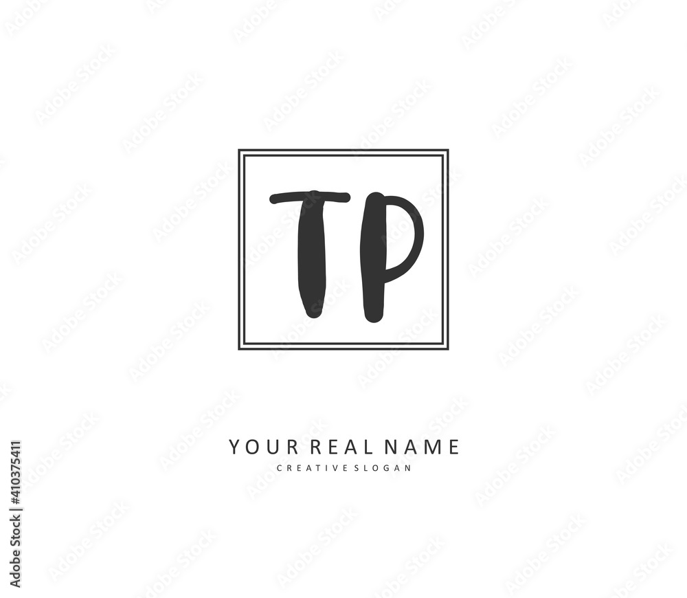 TP Initial letter handwriting and signature logo. A concept handwriting initial logo with template element. TP Initial letter handwriting and signature logo. A concept handwriting initial logo with template element.