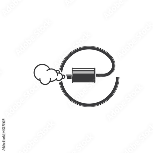 car exhaust icon vector illustration design
