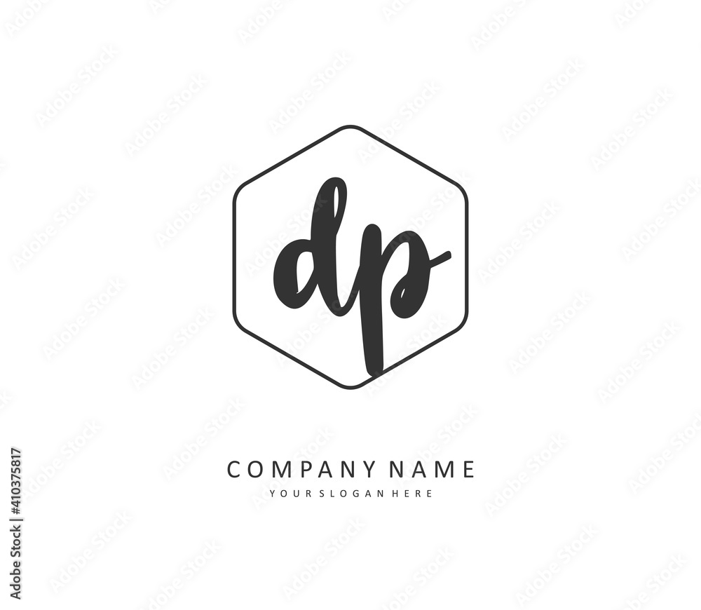 DP Initial letter handwriting and signature logo. A concept handwriting initial logo with template element. DP Initial letter handwriting and signature logo. A concept handwriting initial logo with template element.