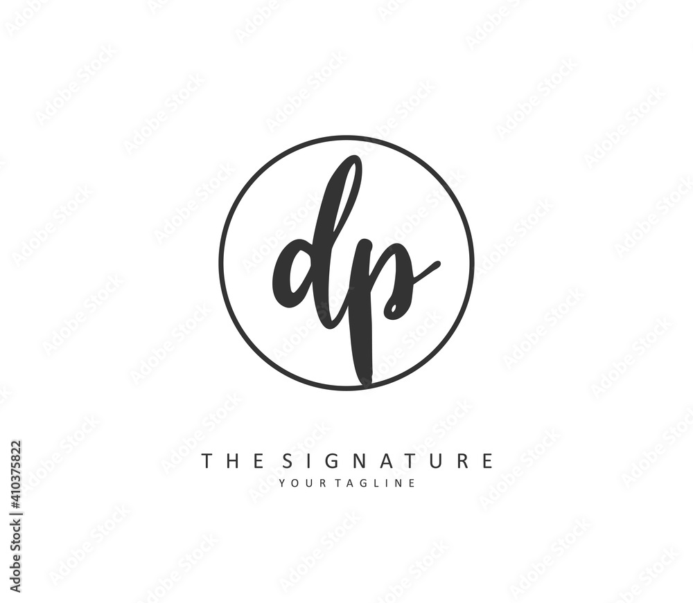 DP Initial letter handwriting and signature logo. A concept handwriting initial logo with template element. DP Initial letter handwriting and signature logo. A concept handwriting initial logo with template element.