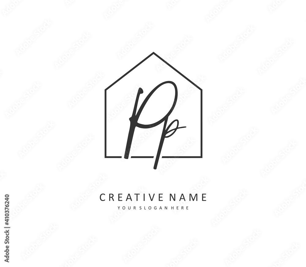 PP Initial letter handwriting and signature logo. A concept handwriting initial logo with template element. PP Initial letter handwriting and signature logo. A concept handwriting initial logo with template element.