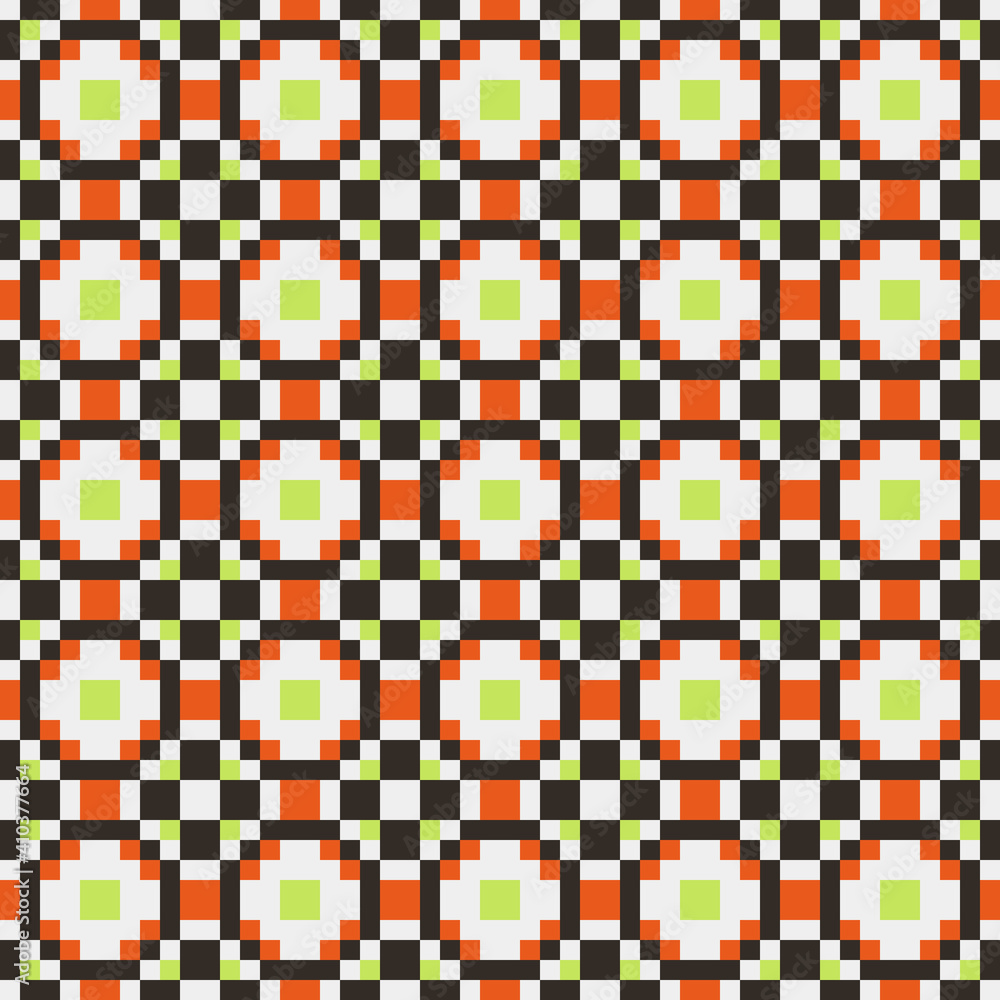 Fototapeta premium Abstract Cross Pattern generative computational art illustration