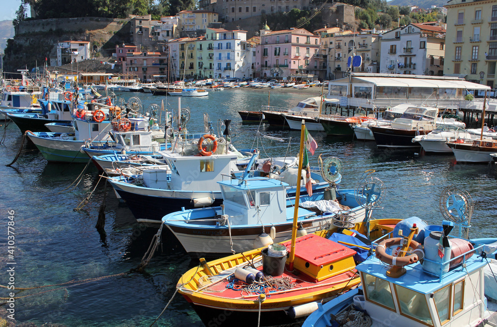 Obraz premium View over Sorrento Harbour , Italy