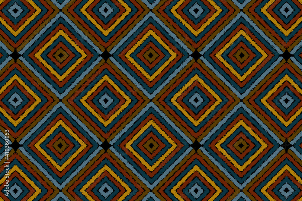 Geometric seamless embroidered pattern traditional design for background,sweater,wallpaper,clothing,wrapping,batik,fabric,Vector illustration.Eps10 Geometric seamless embroidered pattern traditional design for background,sweater,wallpaper,clothing,wrapping,batik,fabric,Vector illustration.Eps10