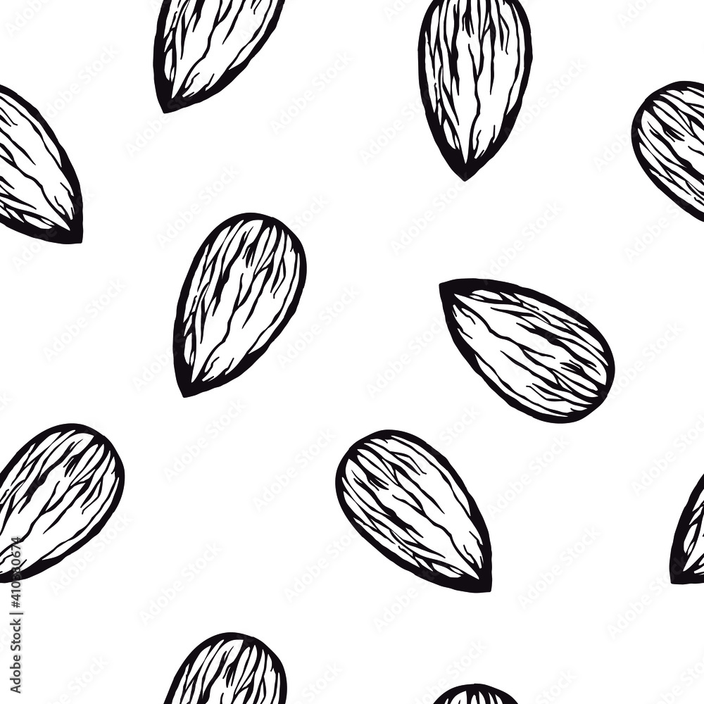 Almond pattern. Vector seamless background ready for printing on textile and other seamless design. Almond pattern. Vector seamless background ready for printing on textile and other seamless design.