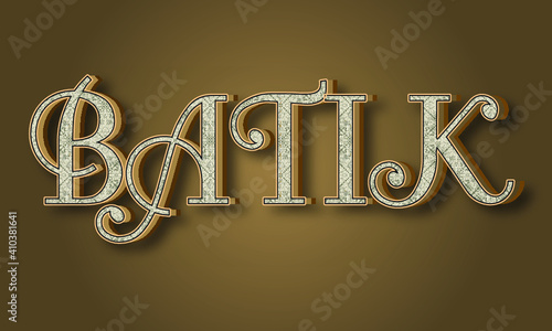 Batik Text Effect Free Design