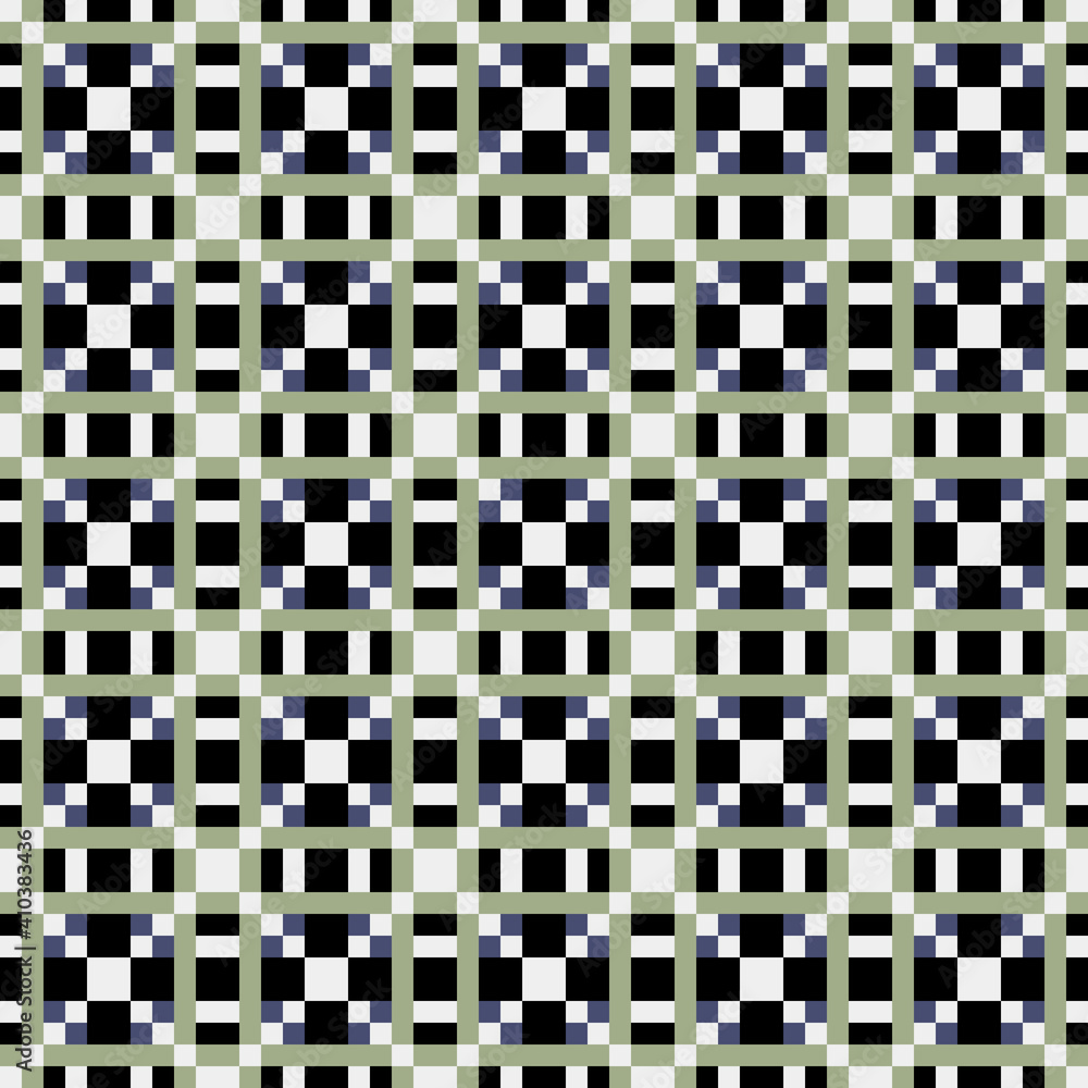 Fototapeta premium Abstract Cross Pattern generative computational art illustration