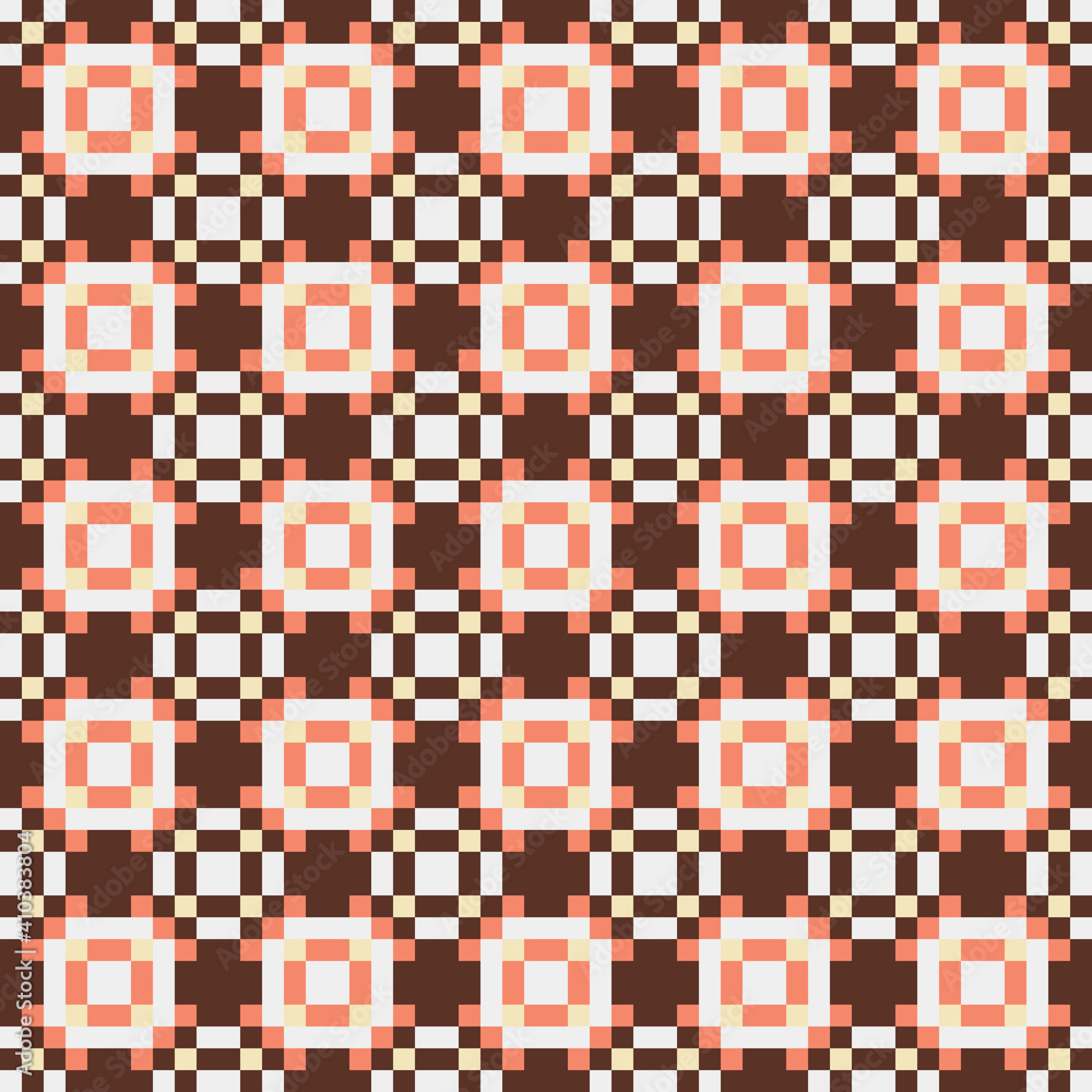 Fototapeta premium Abstract Cross Pattern generative computational art illustration