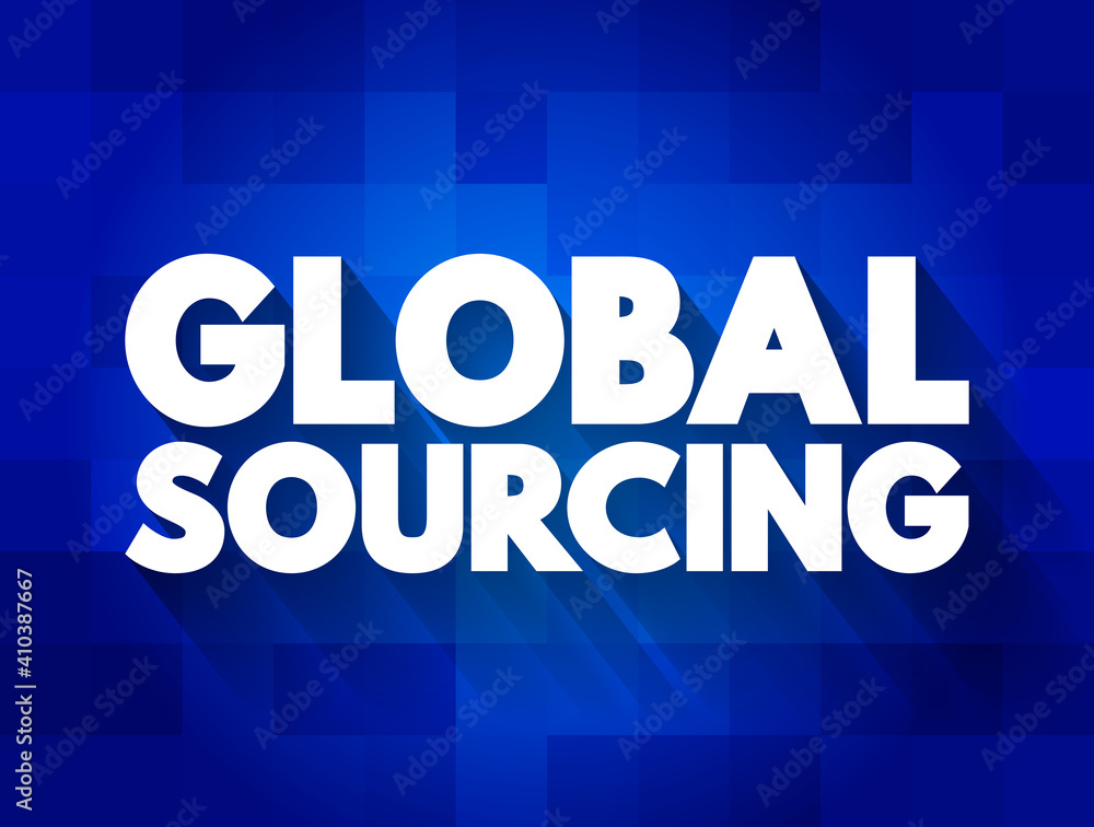 Global Sourcing text quote, concept background