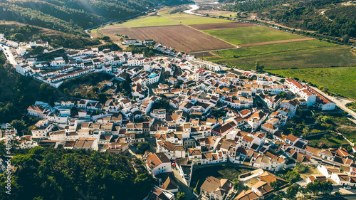 view of a village in the mountains